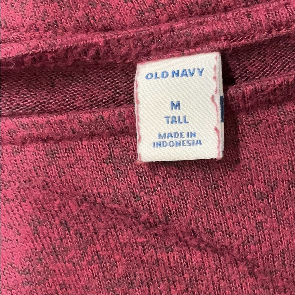 Old Navy | Rich Burgundy Red Long Sleeve Crew Neck Midi Dress Size Medium Tall - Picture 7 of 11